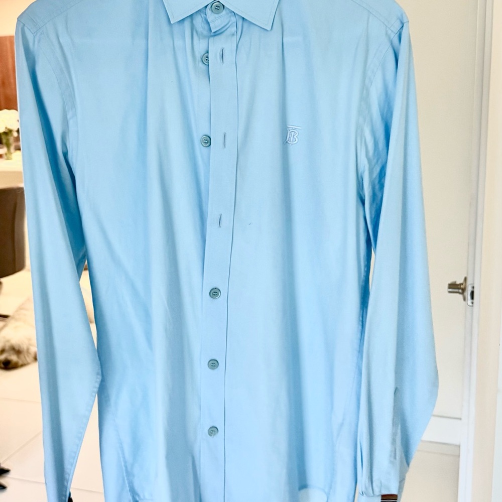 Men's Blue Dress Shirt lim Fit Cotton Formal Shirt original used but excellent